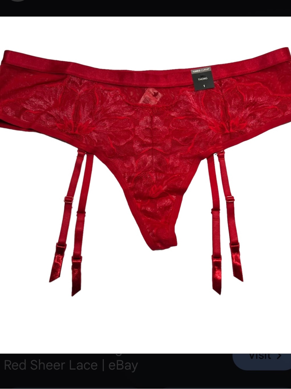 Torrid Red Lace Strappy High Leg High Waist Thong